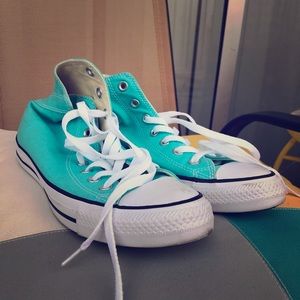 Colorful teal converse